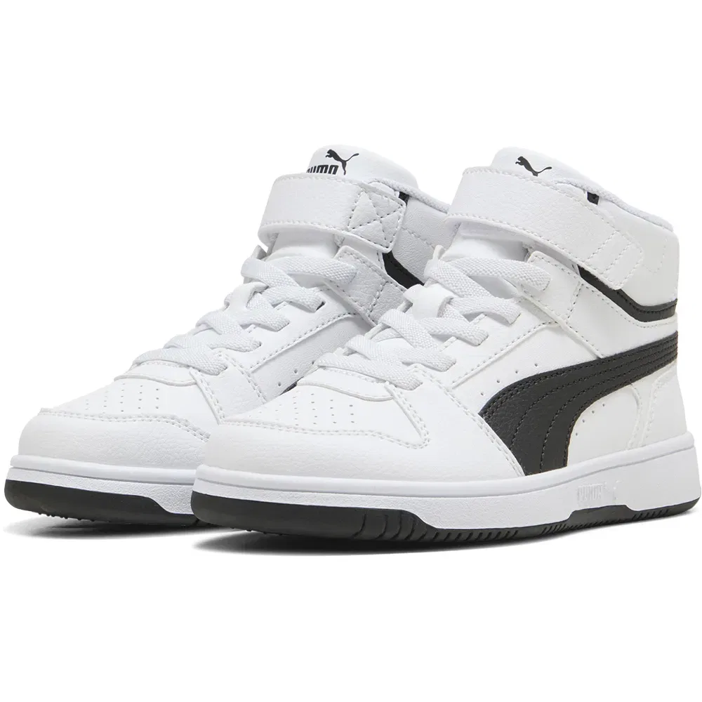 Детские кроссовки для девочек с высоким голенищем Puma Rebound Slam Mid AC+, White — фото 2