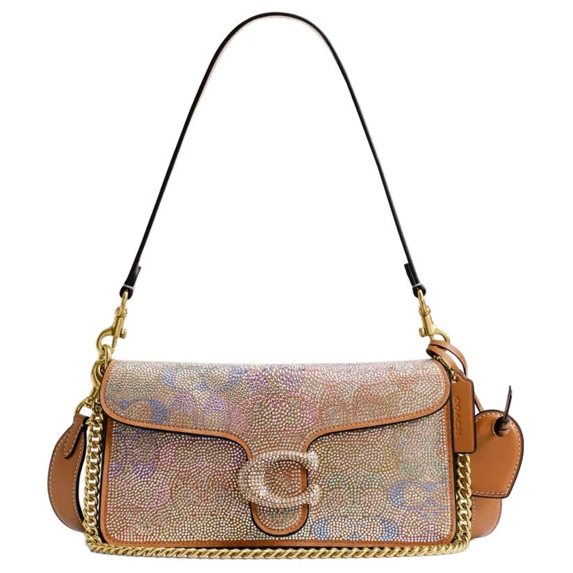 

COACH Сумка Tabby из замши и коровьей кожи, средняя женская наплечная сумка Multicolor