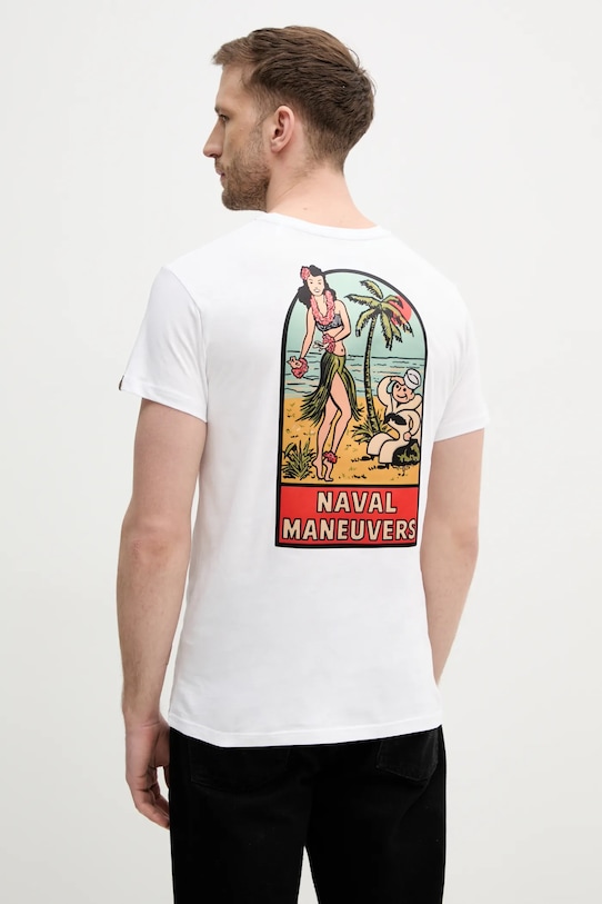 

Хлопковая футболка Naval T BP Alpha Industries, белый