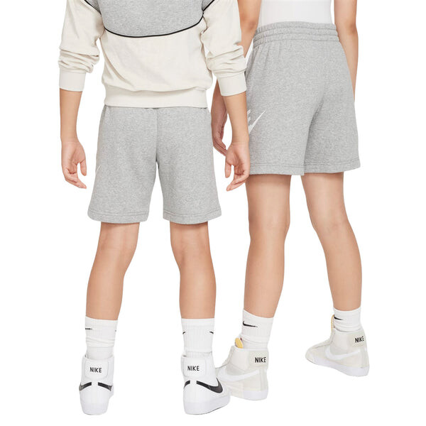 Шорты sportswear club fleece swoosh shorts 'grey white' Nike, серый — фото 2