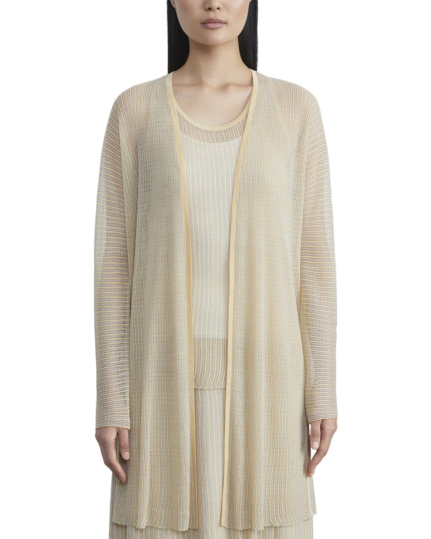 

Лафайетт 148 Нью-Йорк плиссированный кардиган из шелка с рубчатым узором Lafayette 148 New York, желтый