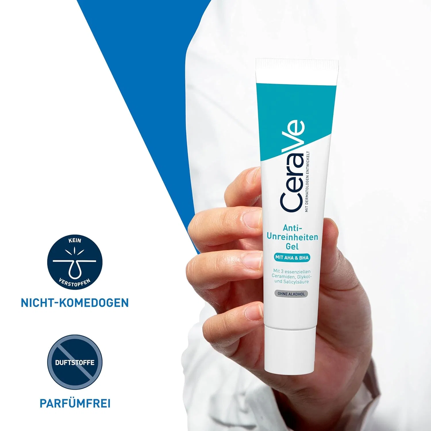 Крем для лица SPF CERAVE Гель против несовершенств для лица с салициловой и гликолевой кислотами от — фото 3