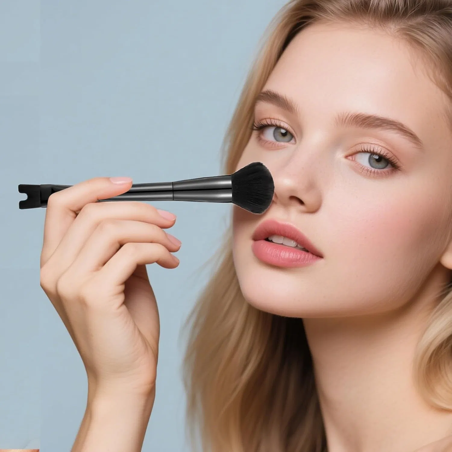 Кисть для контуринга Control Brush, двухсторонняя U-образная, для скул и носа — фото 3