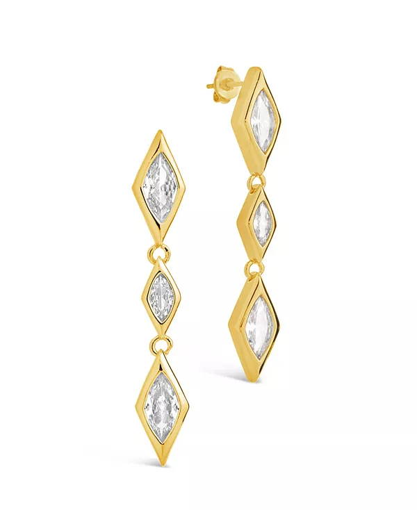 

Серьги-Гвоздики Lissie Drop с кубическим цирконием Sterling Forever, gold