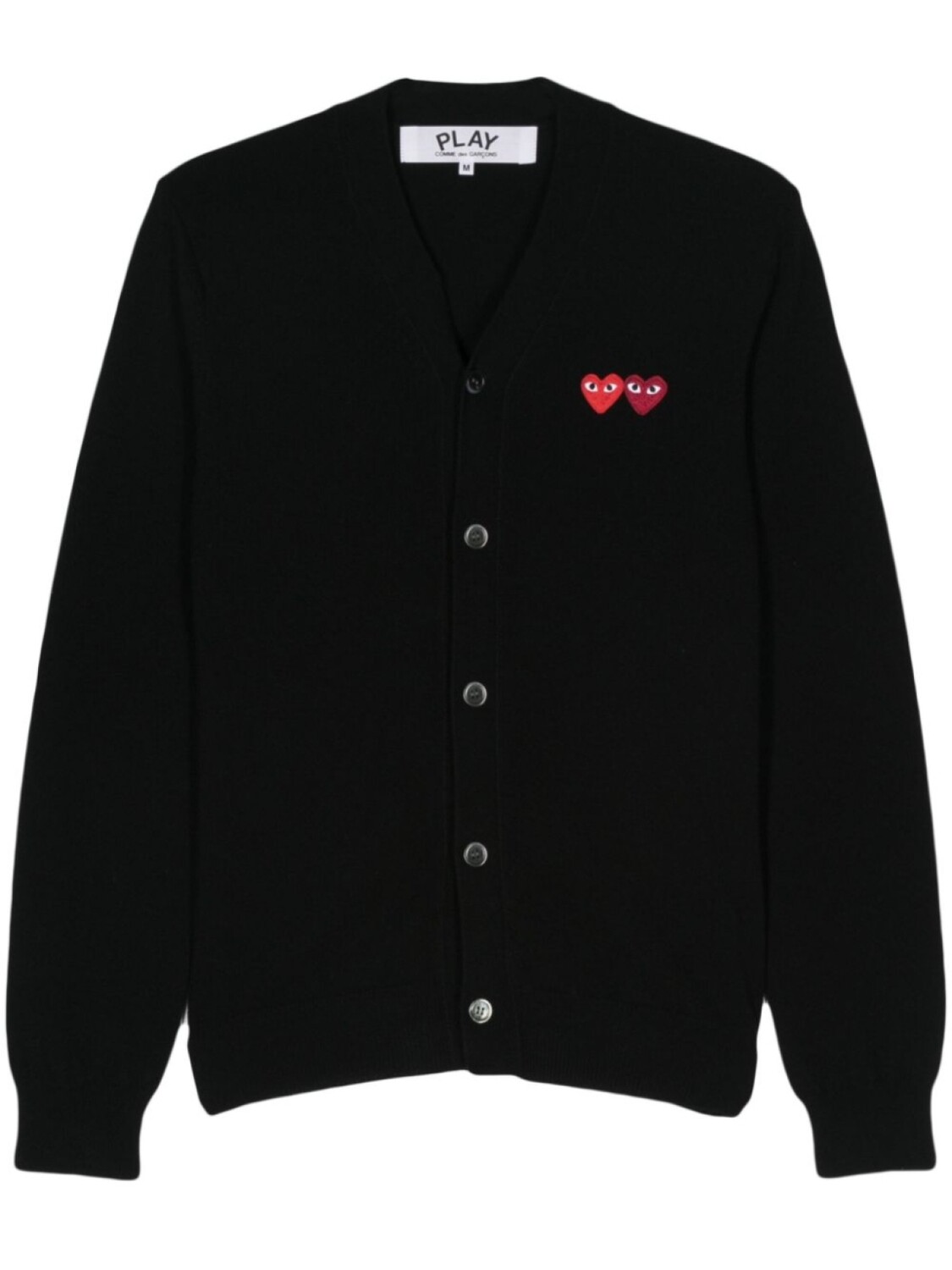 

Шерстяной кардиган с нашивкой Comme Des Garçons Play, черный