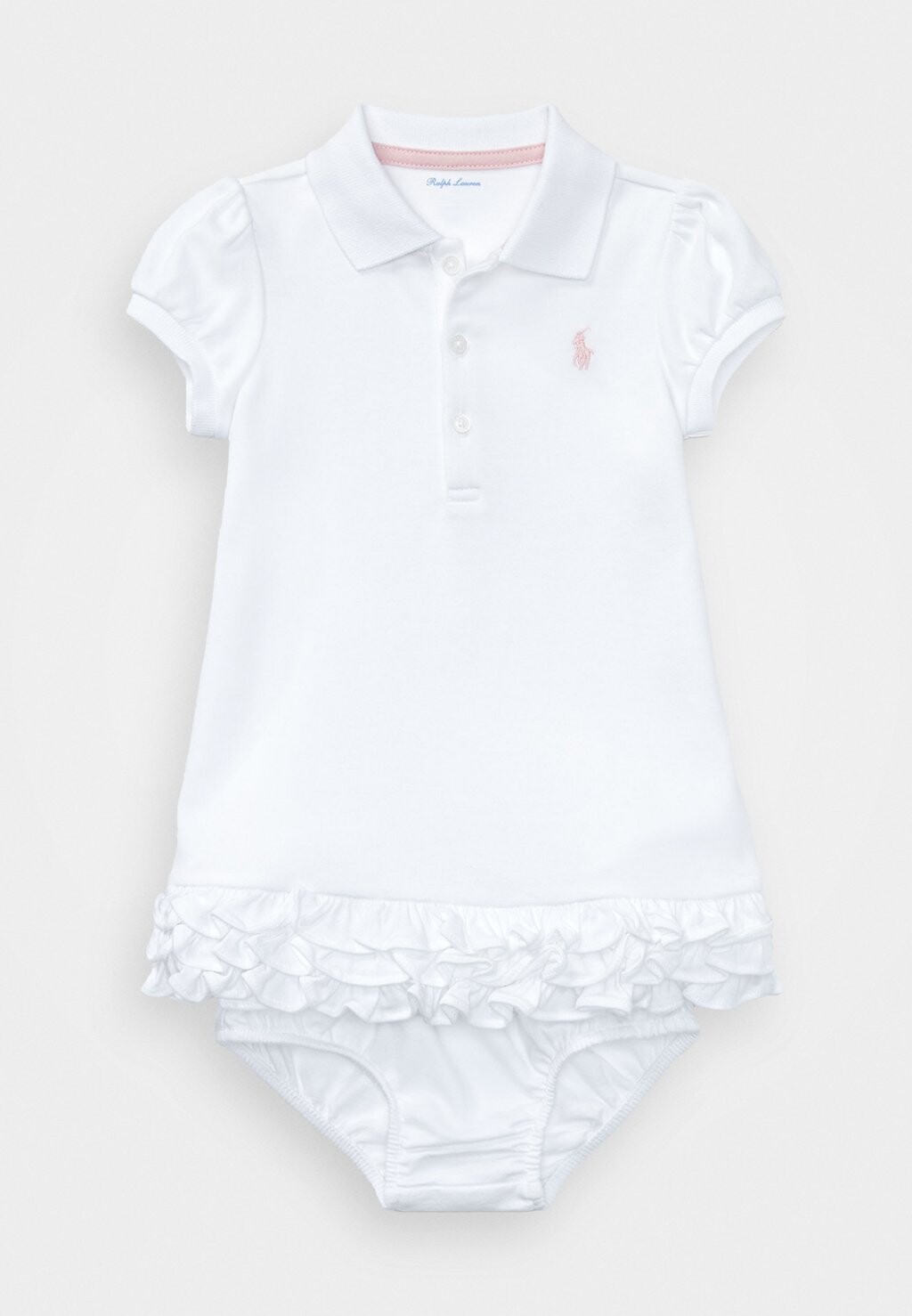 

Легкое платье RUFFLED POLO DRESS & BLOOMER Ralph Lauren, белый