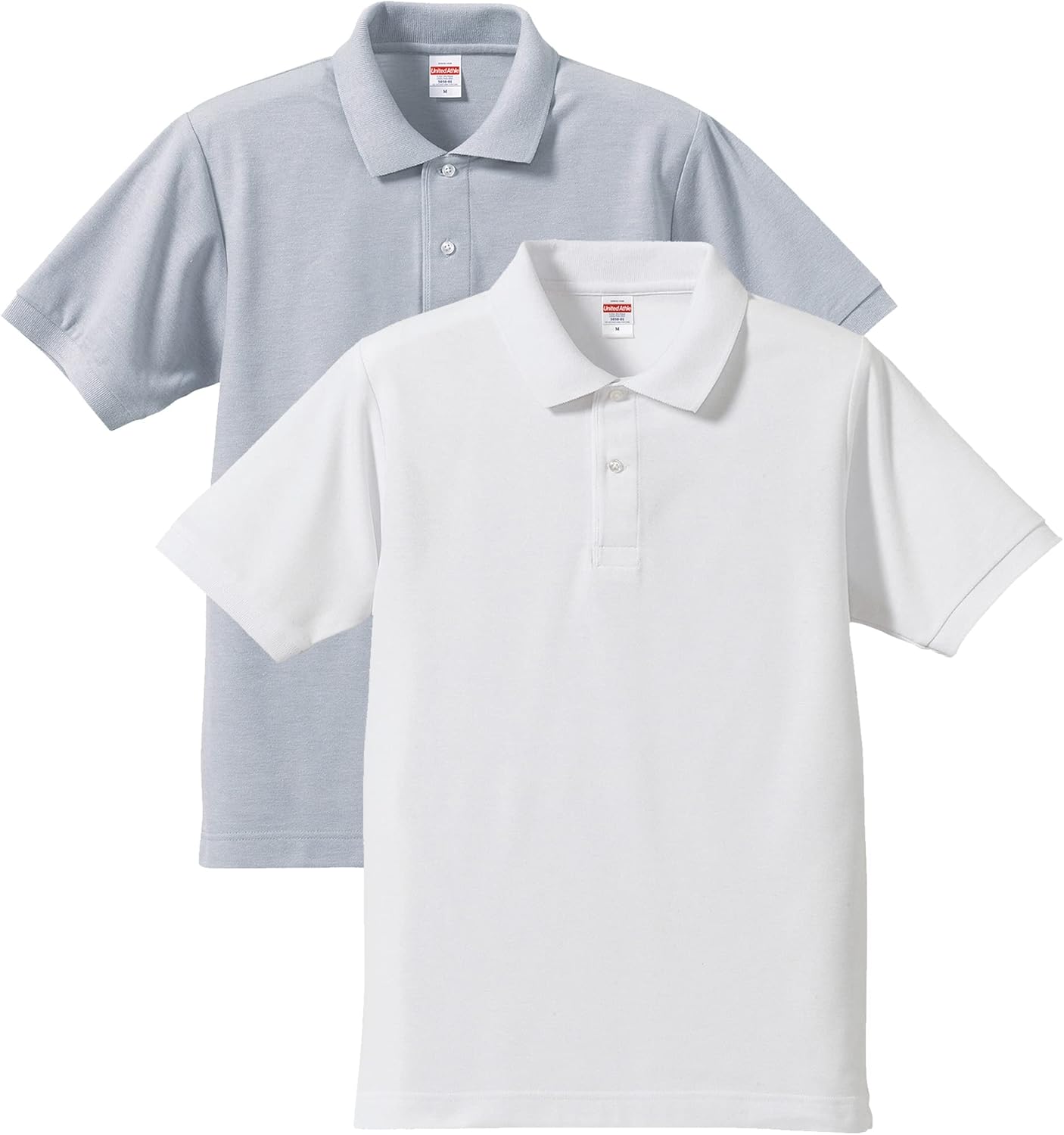 

Мужская поло-рубашка United Athle 505001 Dry Kanoko Utility, 5,3 унции, белый/серый