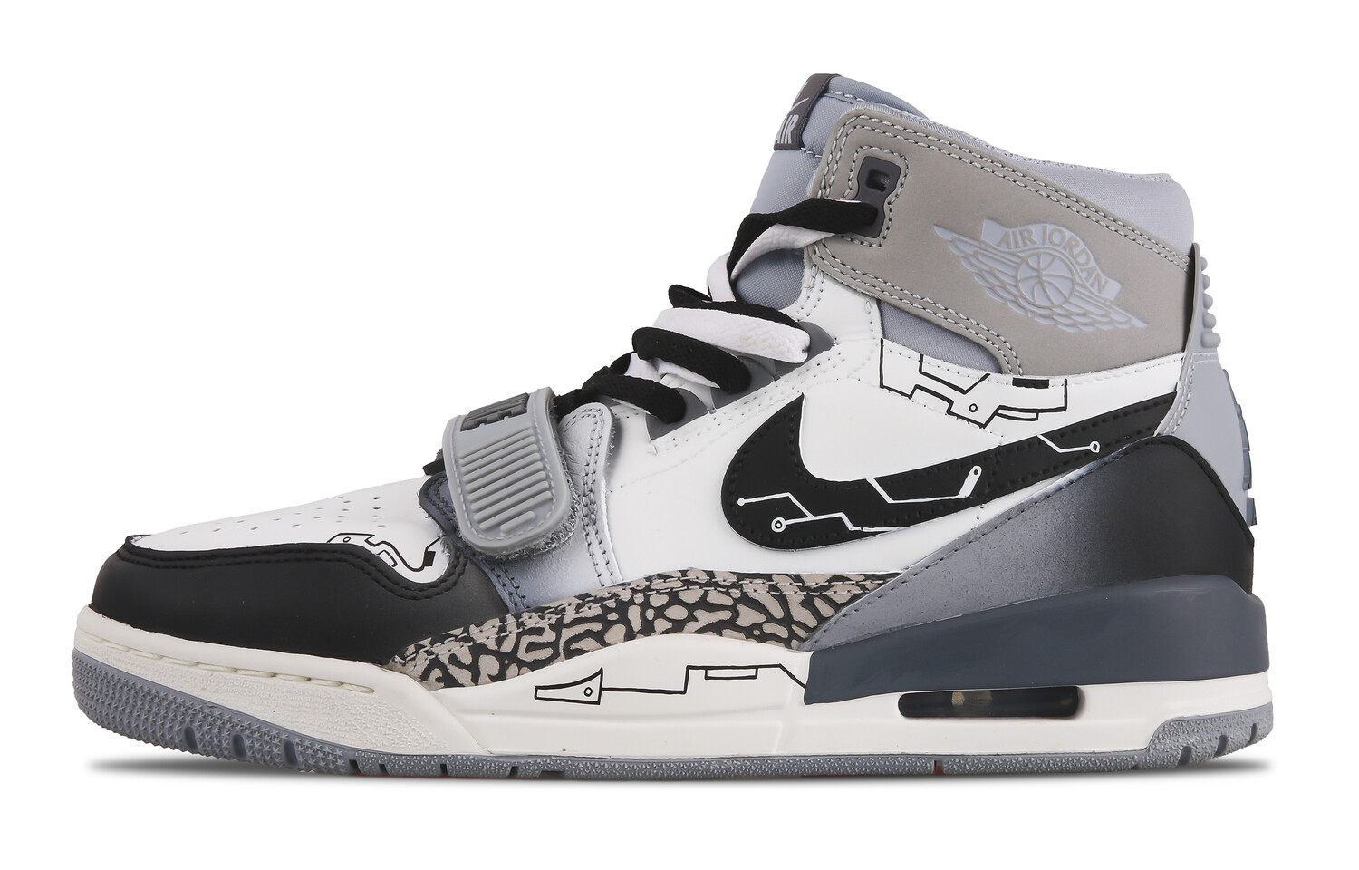 

Баскетбольные кроссовки Legacy 312 Vintage Men High-top Black/white/grey Jordan, Белый, Баскетбольные кроссовки Legacy 312 Vintage Men High-top Black/white/grey Jordan