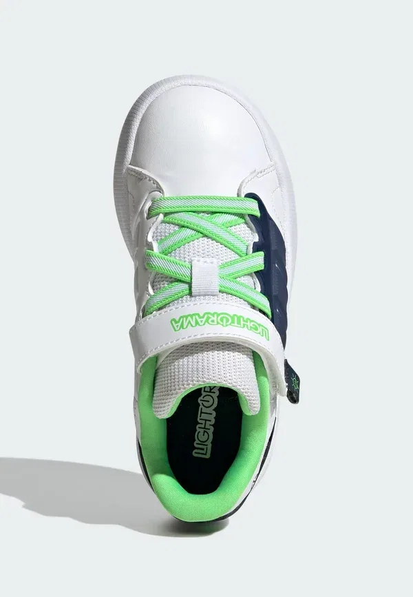 Кроссовки детские Adidas Sportswear Lightorama, бело-сине-зеленые — фото 3