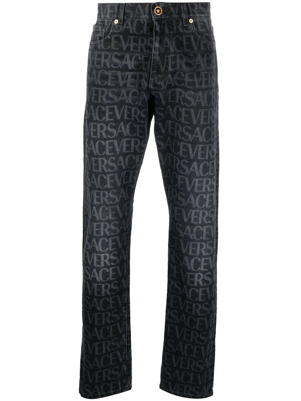 

Прямые джинсы Versace Allover, черный