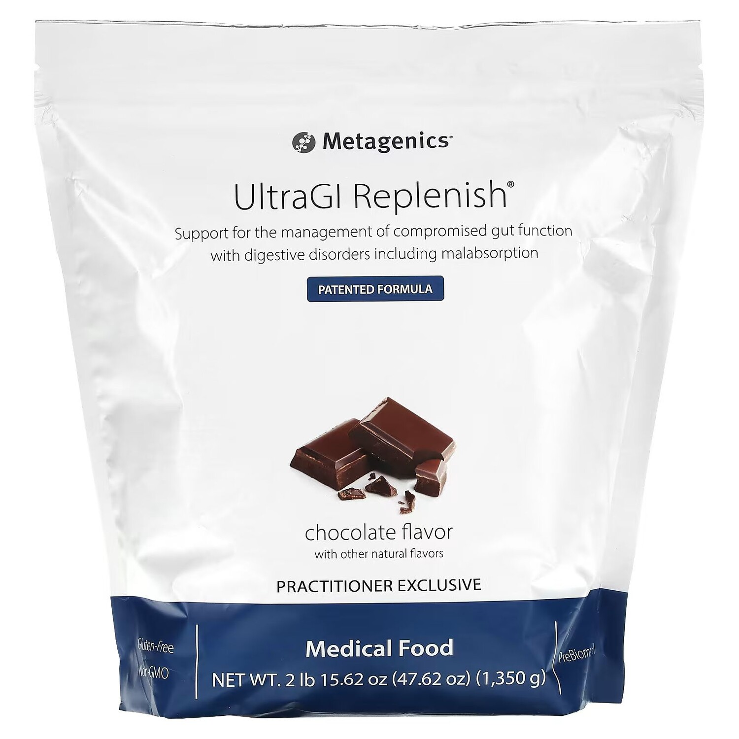 

UltraGI Replenish, шоколад, 47,62 унции (1350 г) Metagenics