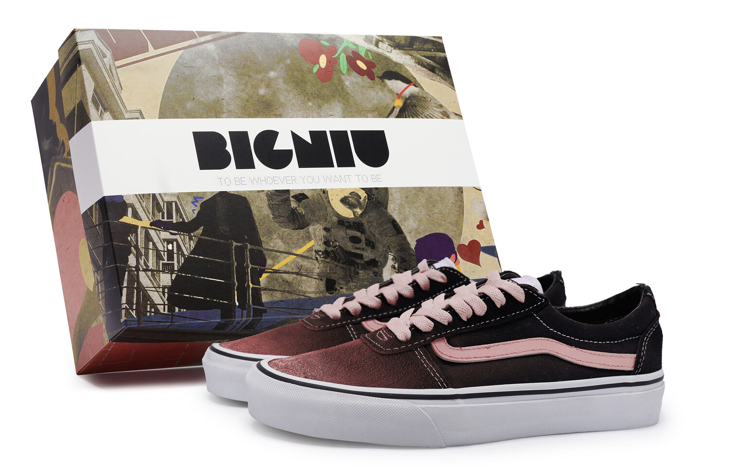 

Кроссовки Vans Ward Skateboarding Shoes Women's Low-top Pink, черный