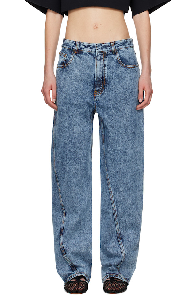 

Джинсы с закрученным кроем Alaïa, цвет bleu neige