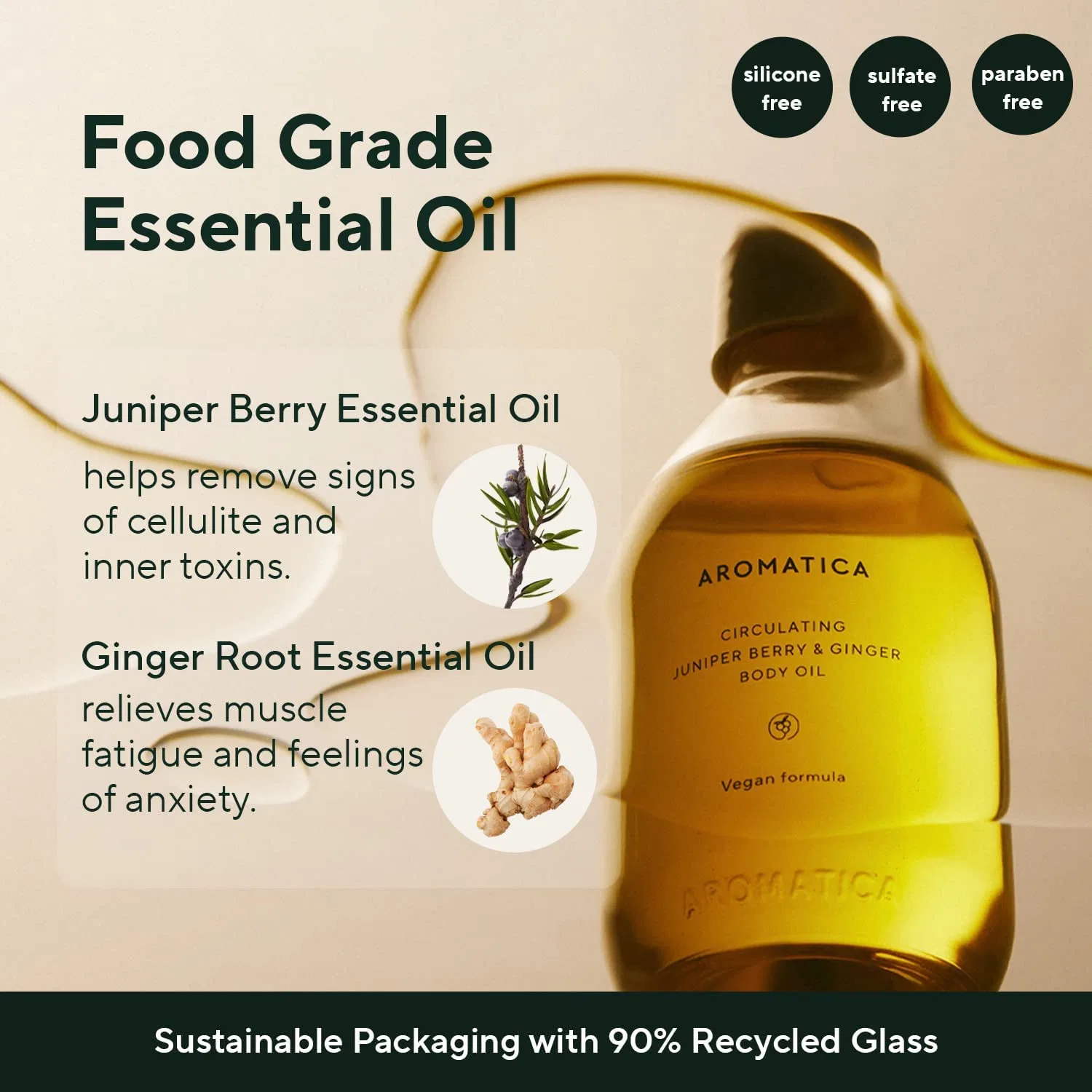 Масло для тела Aromatica Circulating Juniper Berry & Ginger, 100 мл Generic — фото 3