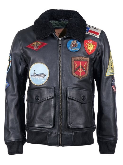 

Кожаный пиджак Topgun, черный