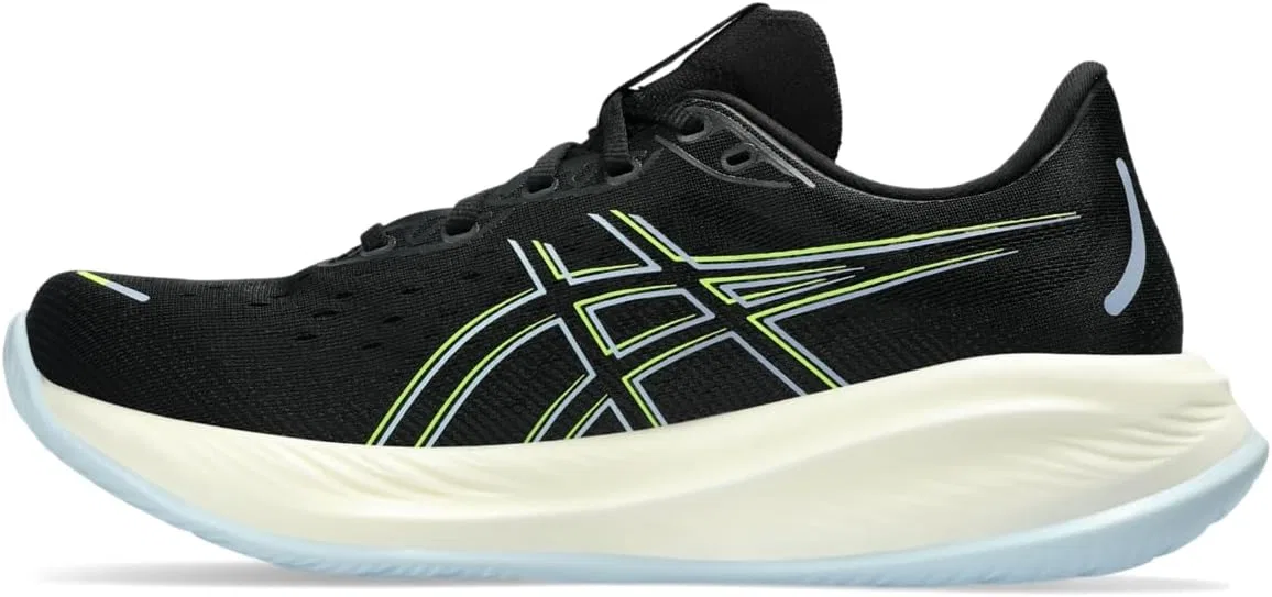 Мужские беговые кроссовки ASICS Gel-Cumulus 26, черный/ярко-желтый — фото 4