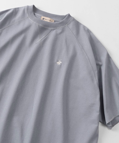 

Поло, флисовая, с вышивкой и рукавами реглан BEVERLY HILLS POLO CLUB, светло-голубой