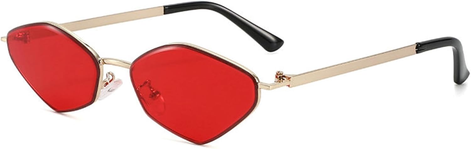 

Солнцезащитные очки Willochra Rimless Polygon для женщин, роскошные модные металлические очки «кошачий глаз» для женщин, винтажные очки с защитой от УФ-излучения UV400, C5