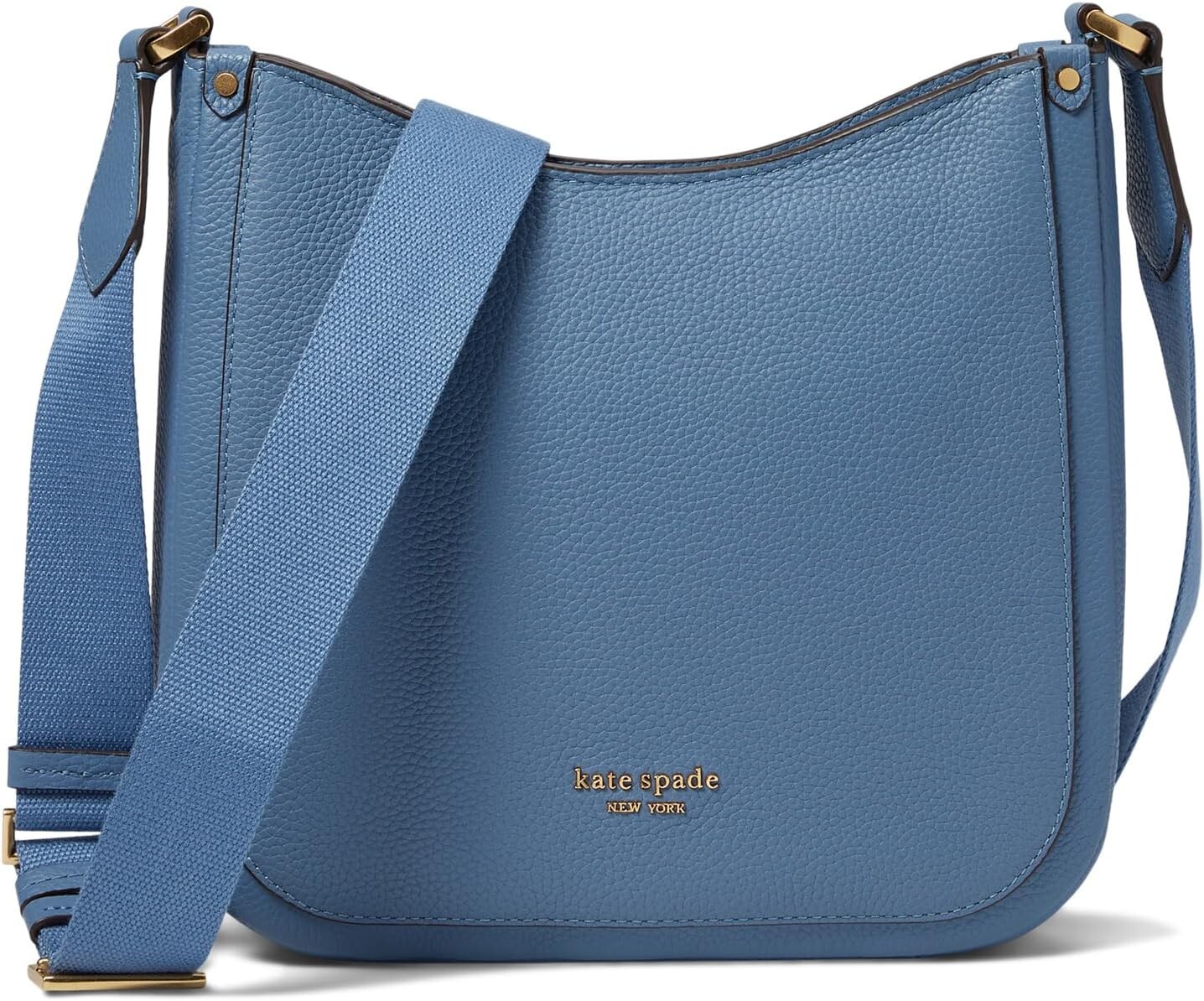 

Сумка-мессенджер Roulette из шагреневой кожи среднего размера Kate Spade New York, цвет Manta Blue