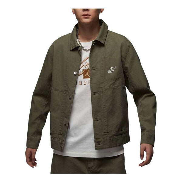 

Куртка tatum chicago jacket asia sizing 'medium olive' Air Jordan, зеленый