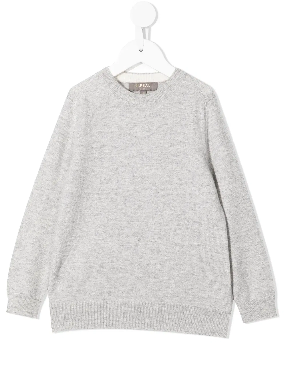 Толстовка из органического кашемира N.Peal Kids, серый