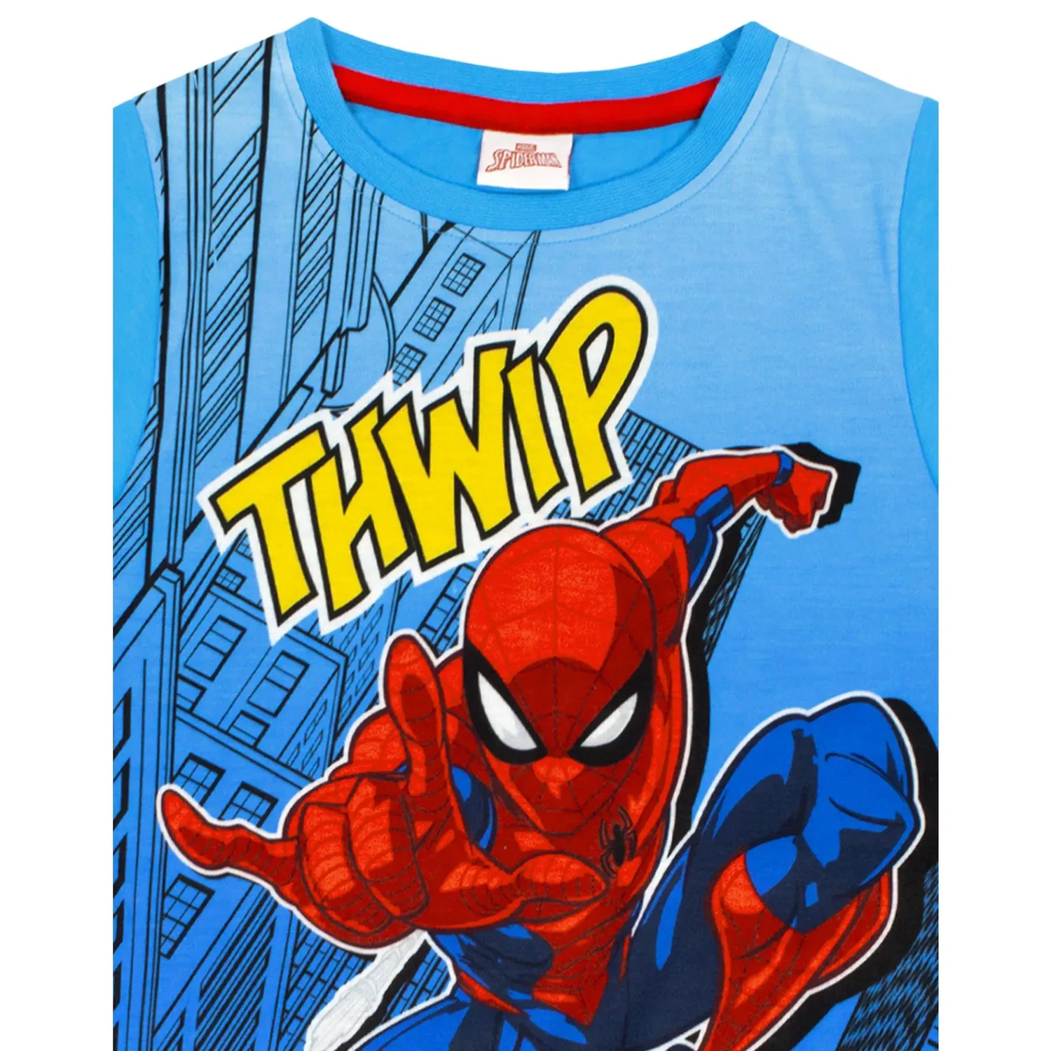 Пижама с коротким рукавом и длинными штанинами Marvel Spider-Man, синий — фото 4