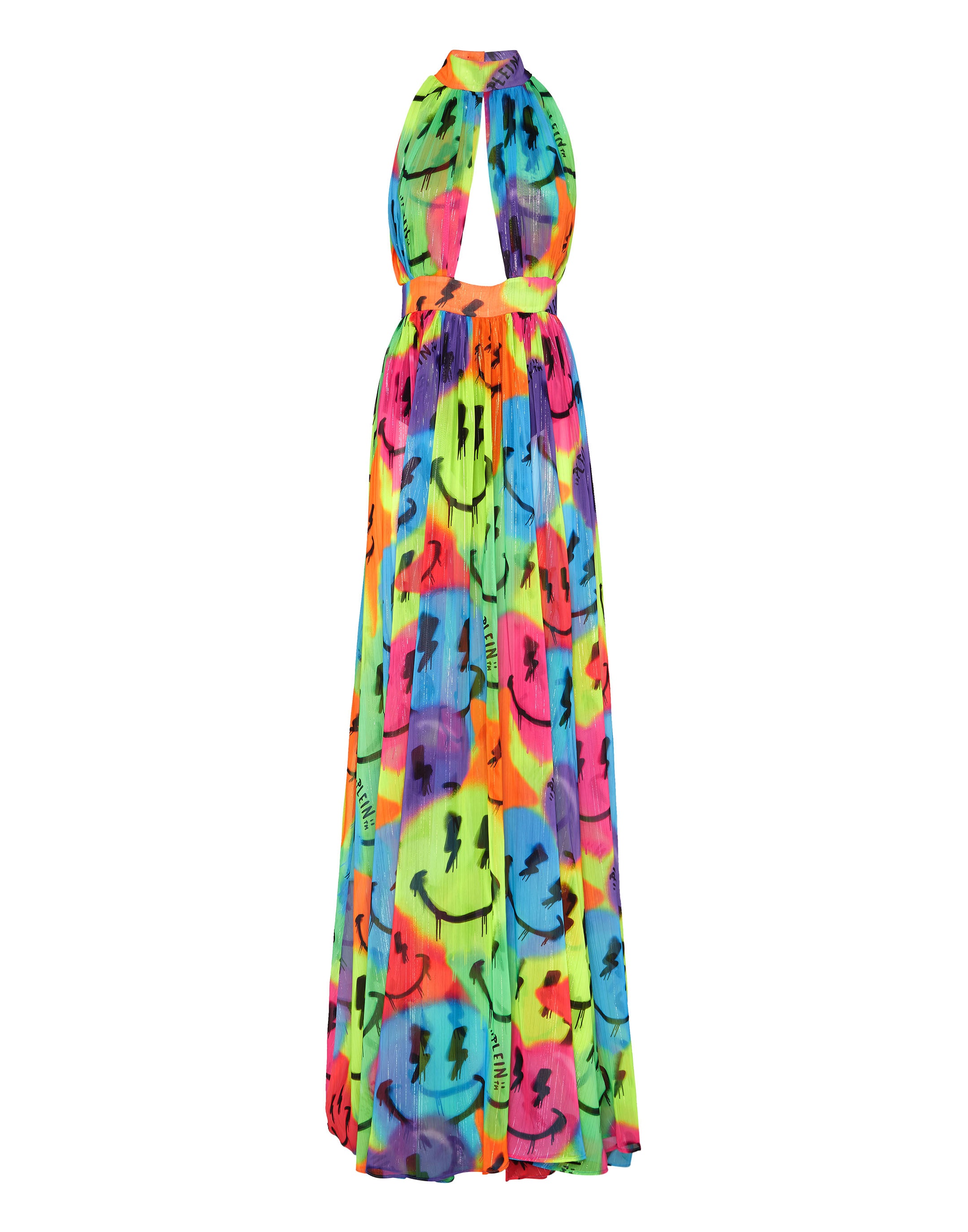 

Длинное шифоновое платье Smile PHILIPP PLEIN, мультиколор