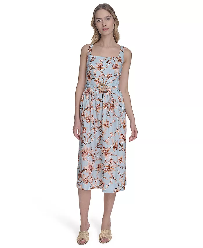 

Женское хлопковое платье миди без рукавов Eliza J