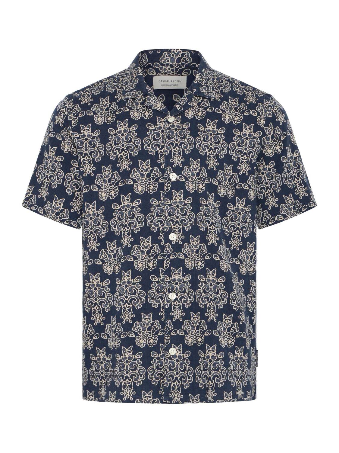 

Casual Friday Рубашка на пуговицах 'CFLindahl' темно-синего цвета Regular fit