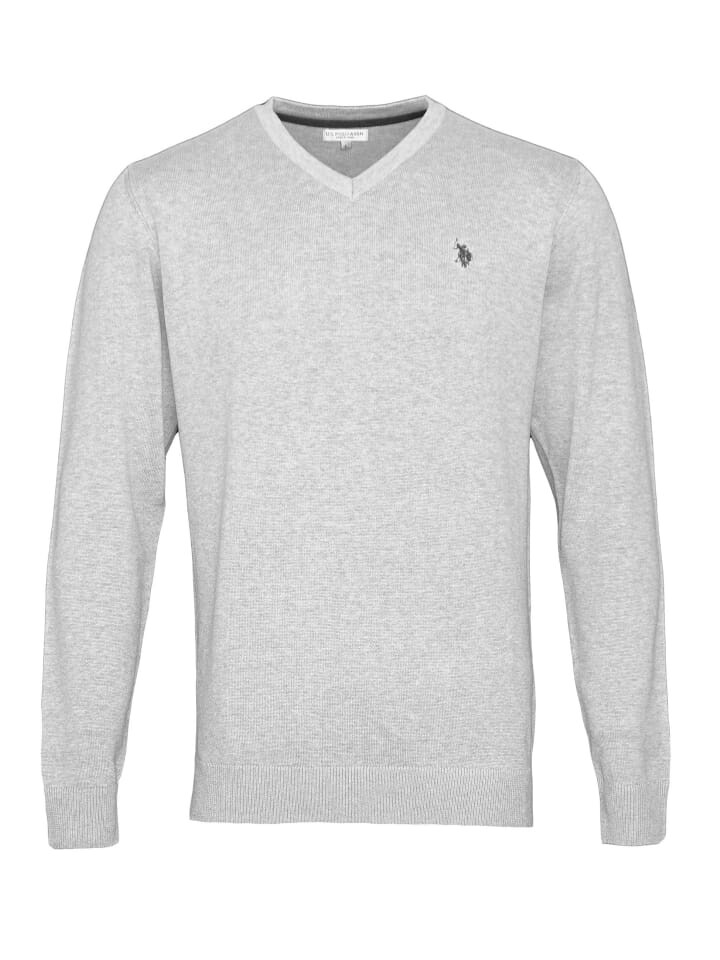 

Пуловер US Polo Assn V neck, светло-серый