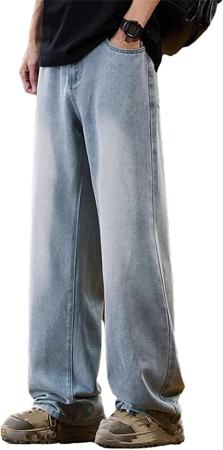 Джинсы прямые мужские, Light Blue, без бренда