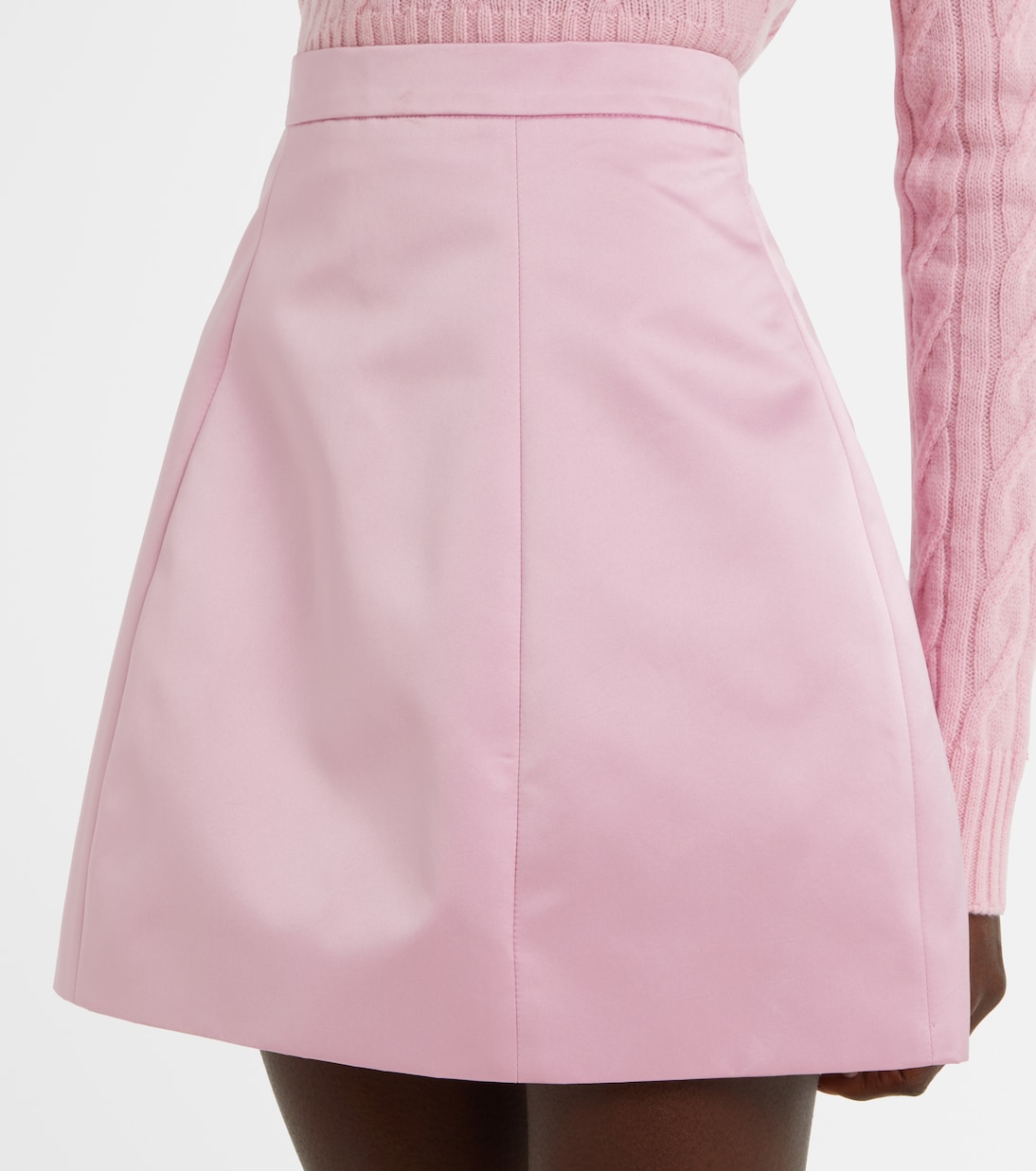 Юбка макси из атласа Duchesse с высокой талией Blumarine, Dalia Pink — фото 4
