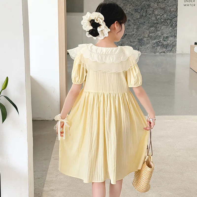 Платье детское с отложным воротником, средней длины Disney, Light Yellow — фото 3