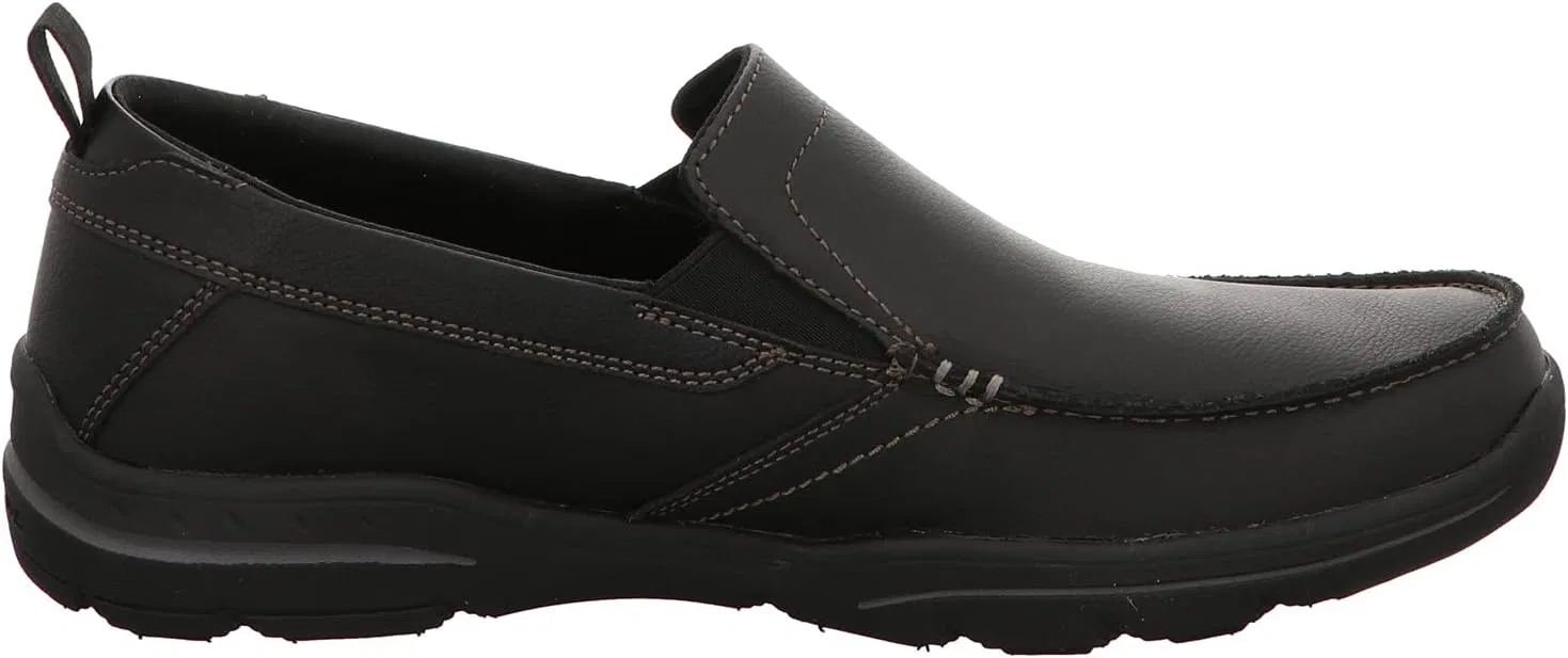 Мужские лоферы Skechers свободного кроя: Harper - Forde, Black (Black Leather) — фото 4