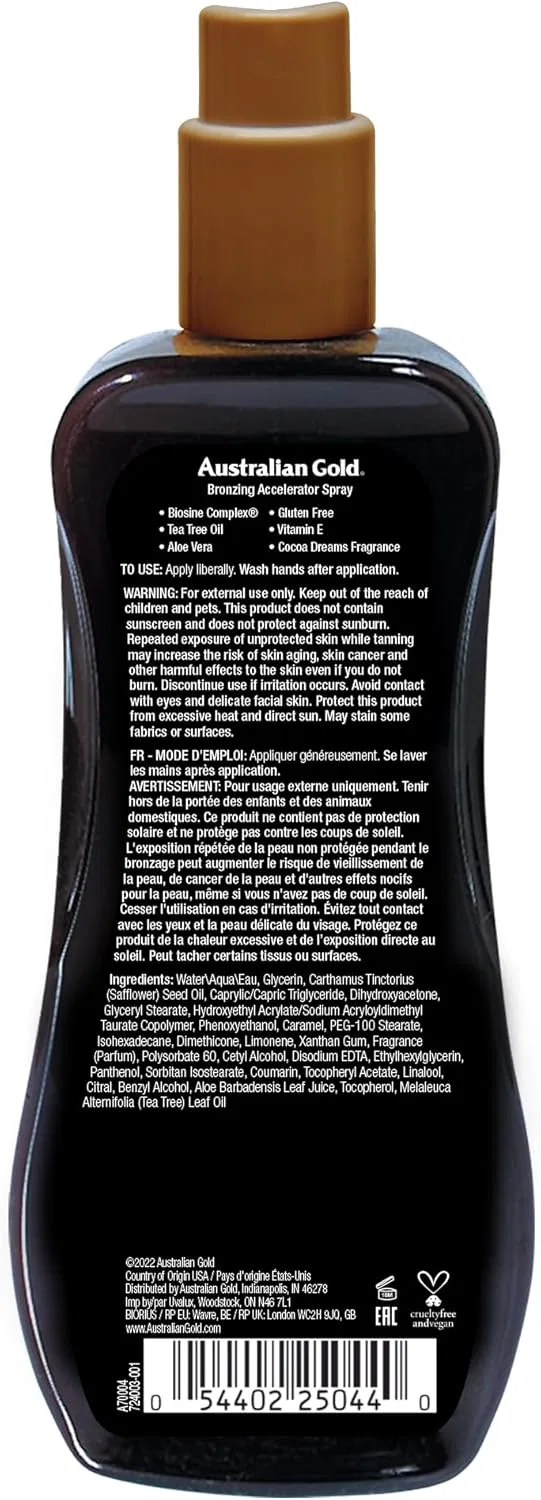 Спрей-гель для автозагара Australian Gold Dark Tanning Accelerator с бронзатором, 237 мл — фото 2