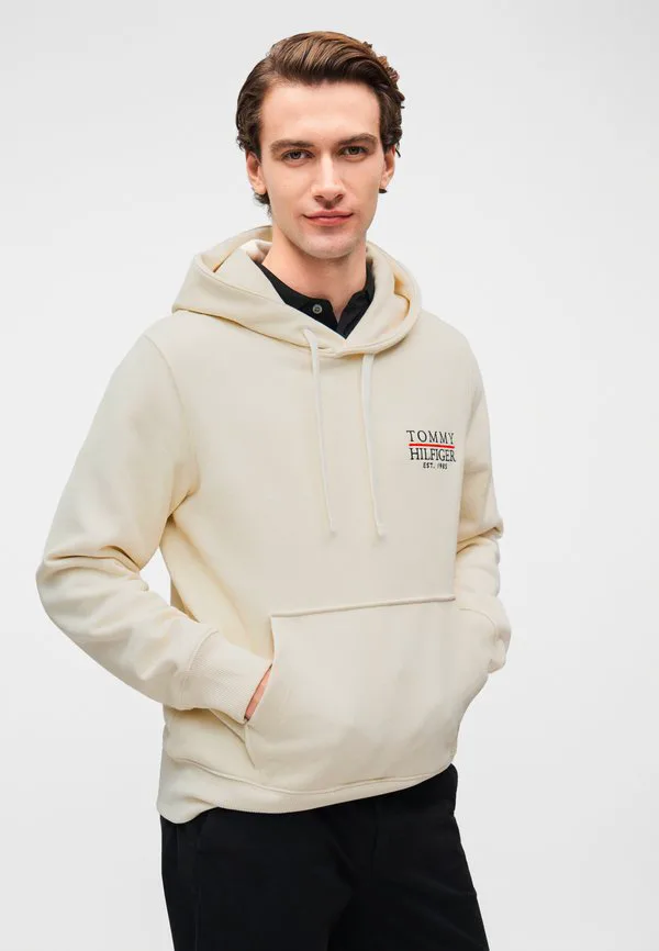 Толстовка с капюшоном на шнуровке и вышитым логотипом heritage Tommy Hilfiger, Ivory Petal — фото 4