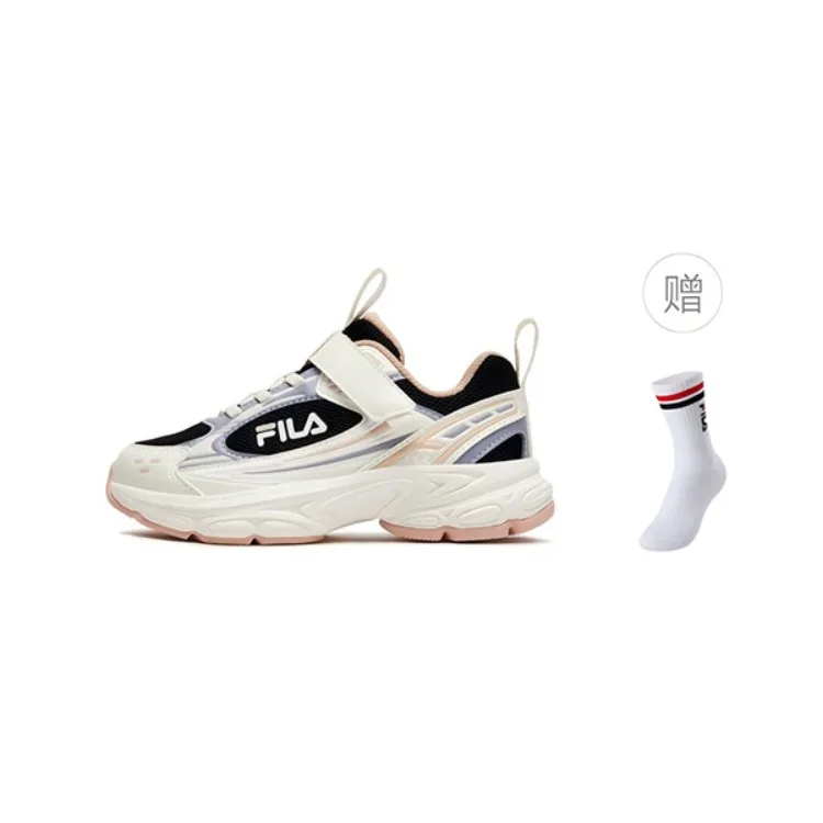 Детские кроссовки Heritage FHT для дошкольников FILA KIDS, Black/Yunnan Dry Purple (Random Color Socks*1)
