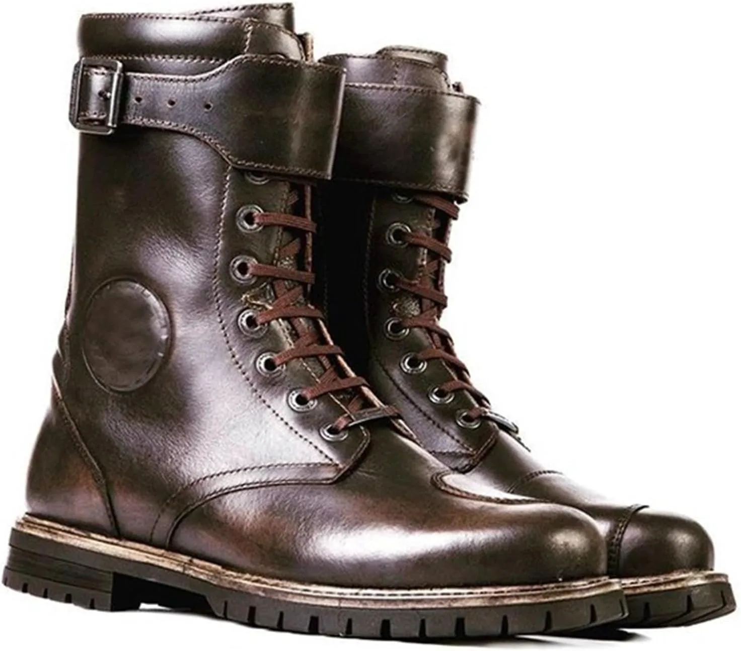 

Западные ковбойские сапоги DHAEY для женщин и мужчин, износостойкая подошва из резины, традиционные сельские западные сапоги, рабочие и мотоциклетные сапоги (Цвет: черный, Размер: 8 женский / 6,5 мужской), коричневый