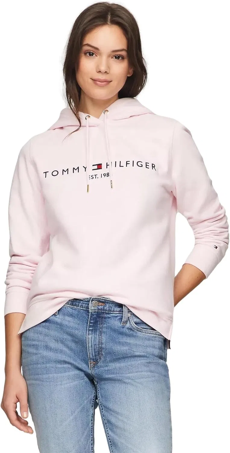 Худи женское с логотипом, Tommy Hilfiger, New Light Pink