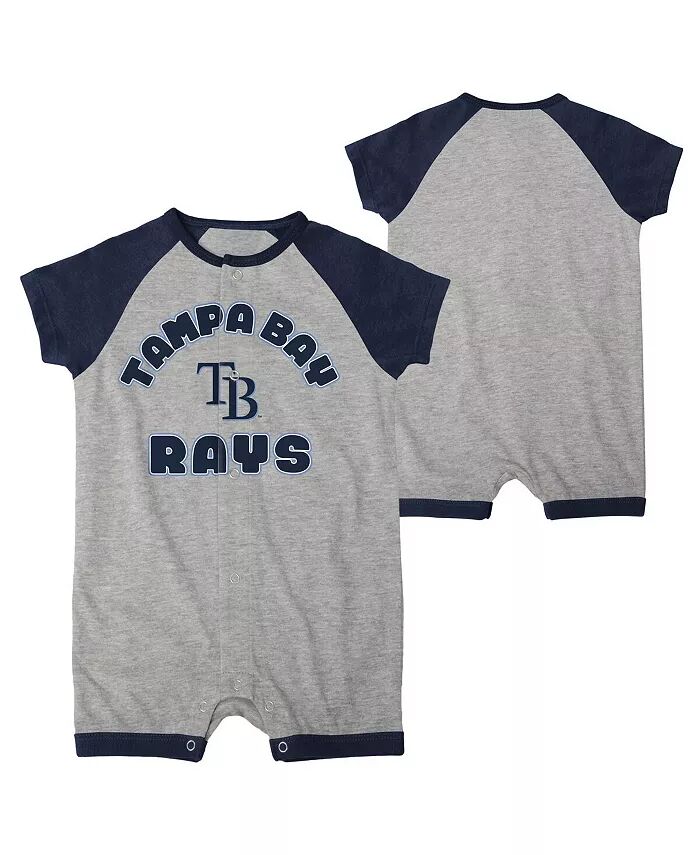 

Комбинезон-реглан на кнопках для мальчиков и девочек Heather Grey Tampa Bay Rays Extra Base Hit Outerstuff