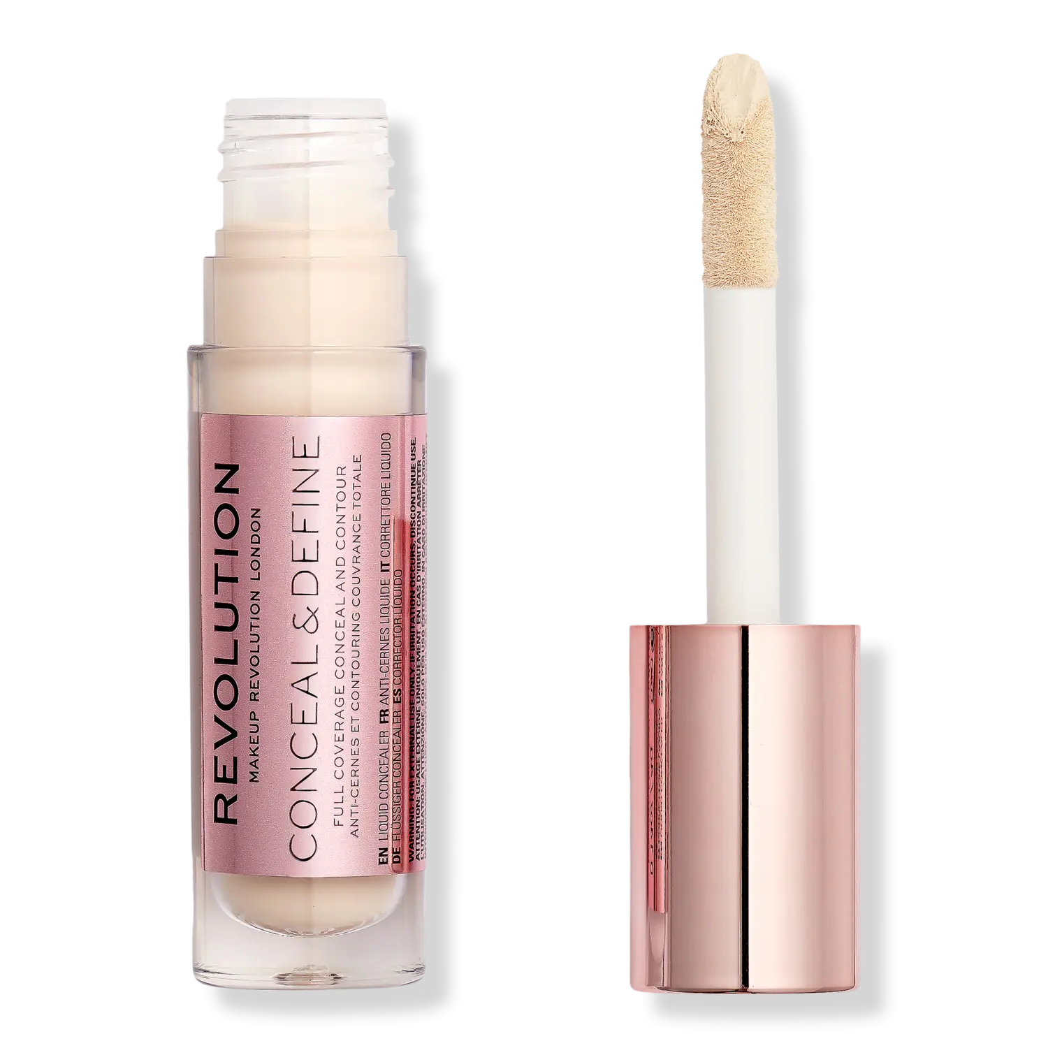 

Консилер Conceal & Define с полным покрытием Revolution Beauty, C0.1 (for fairest skin tones w/ a pink undertone)