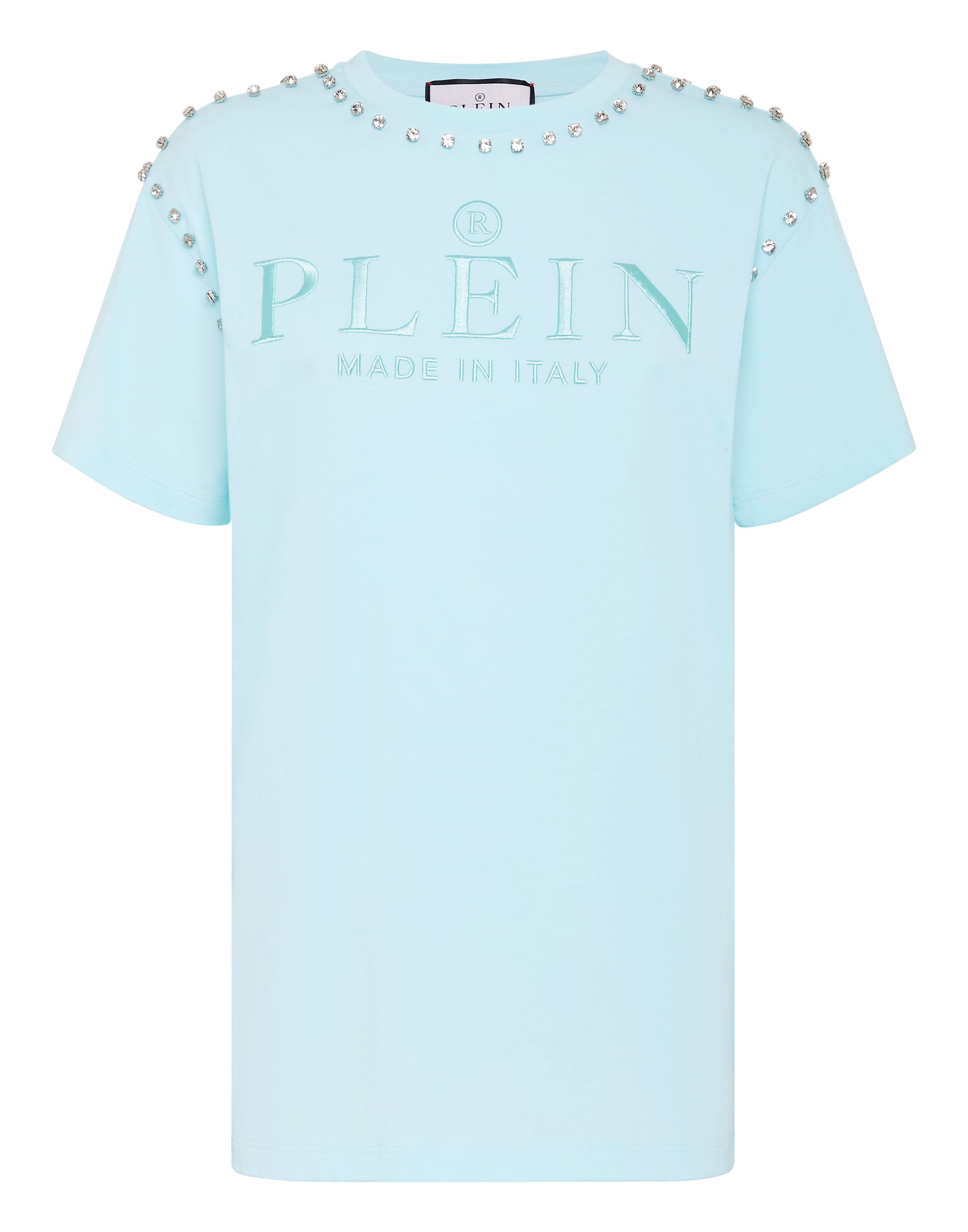 

Футболка с круглым вырезом SS Stones PHILIPP PLEIN, светло-голубой