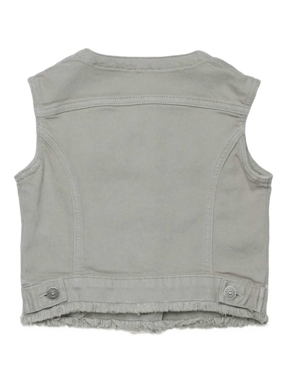 Жилет с эффектом металлик Diesel Kids, серебряный — фото 2