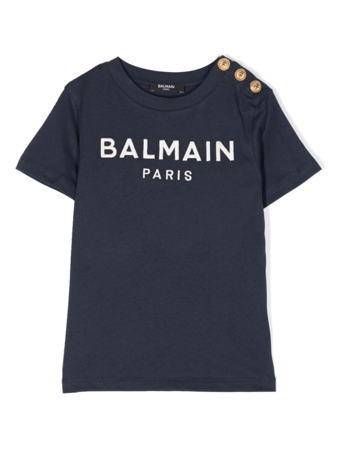 

Balmain Kids футболка с вышитым логотипом, синий
