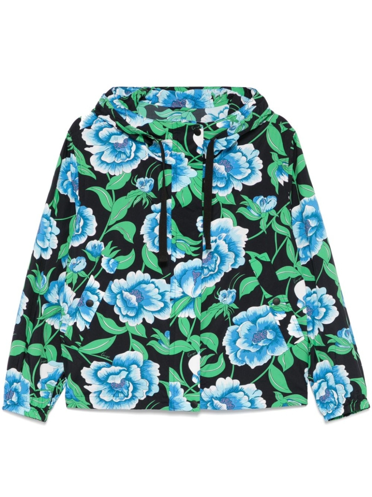 

Kenzo ветровка с принтом Kenzo Peonies, черный