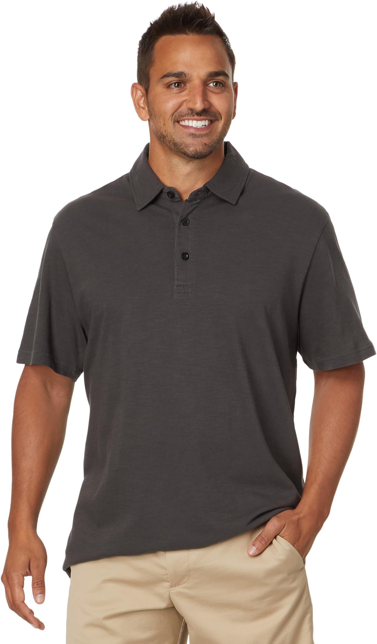 

Футболка Faherty Sunwashed Tshirt Polo, цвет Washed Black
