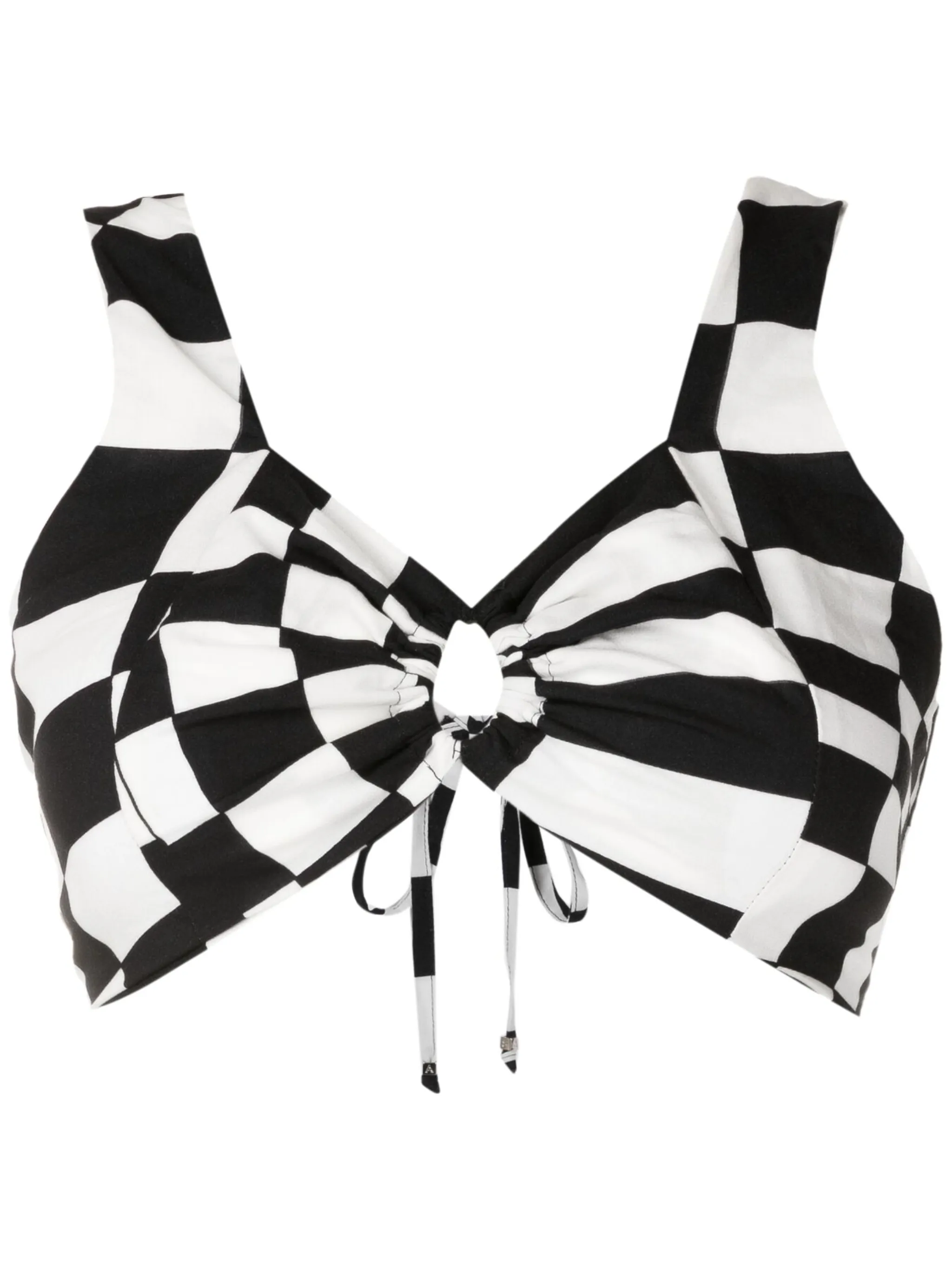 

Топ с геометричным принтом Amir Slama, черный