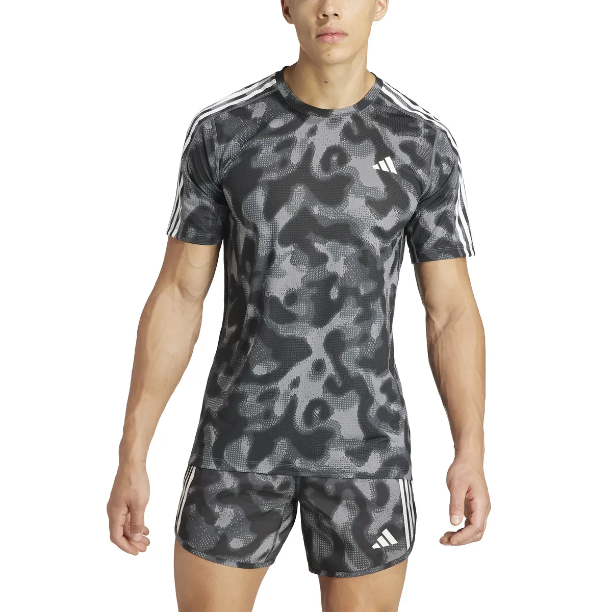 

Футболка для бега adidas Performance "OTR E AOP TEE", цвет Grefou/Gresix/Carbon/