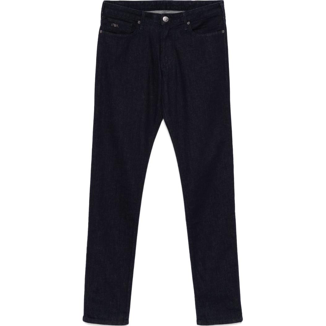 

Джинсы с логотипом на бляшке Slim Fit EMPORIO ARMANI, синий