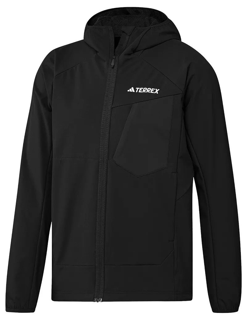 

Мужская флисовая куртка Adidas Terrex Xperior Softshell с капюшоном, черный